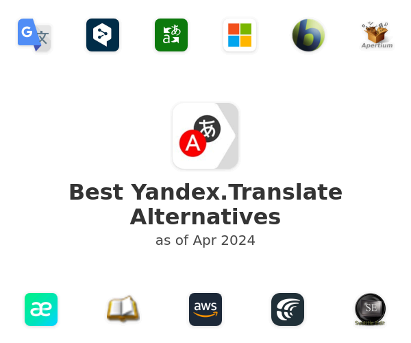 Best Yandex.Translate Alternatives
