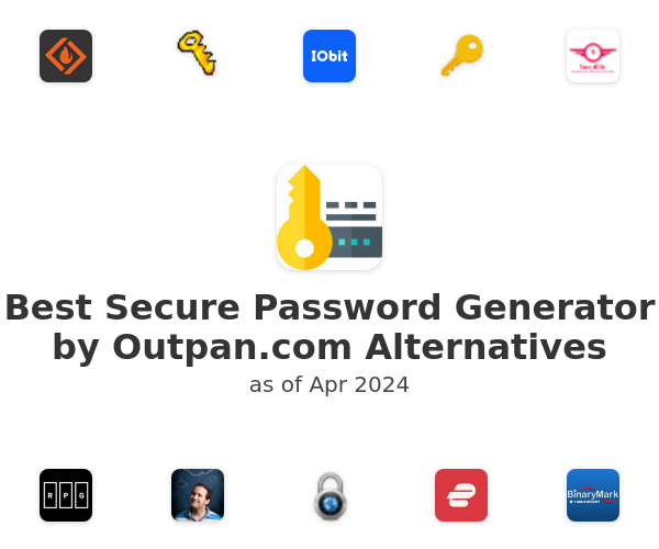 Best Secure Password Generator by Outpan.com Alternatives