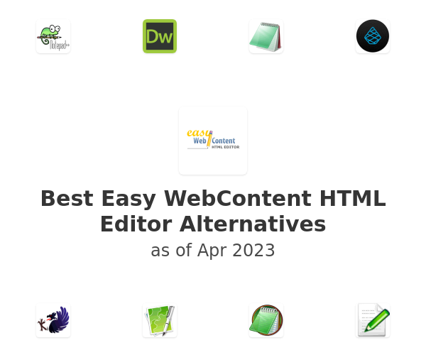 Best Easy WebContent HTML Editor Alternatives