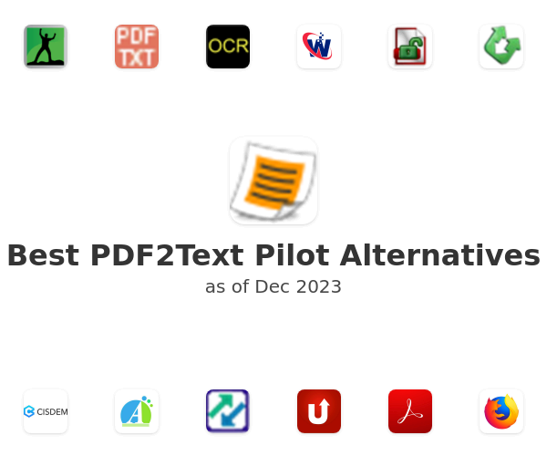 Best PDF2Text Pilot Alternatives