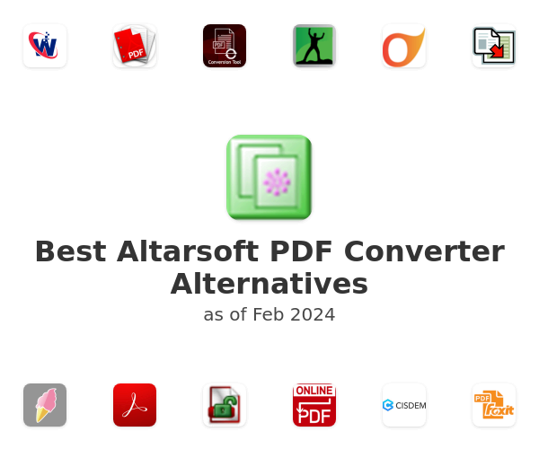 Best Altarsoft PDF Converter Alternatives