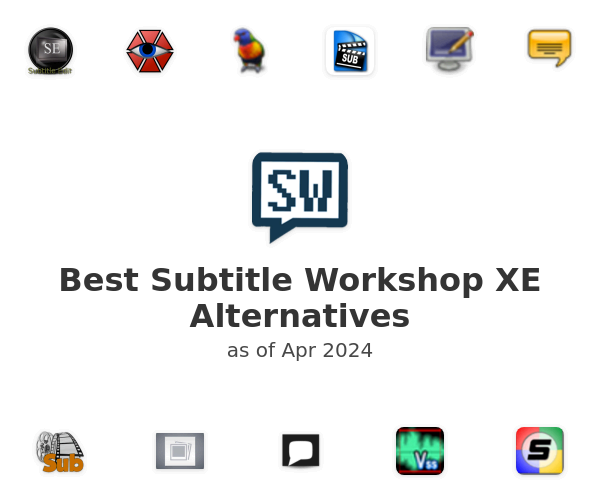 Best Subtitle Workshop XE Alternatives