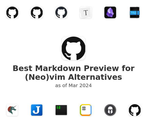 Best Markdown Preview for (Neo)vim Alternatives