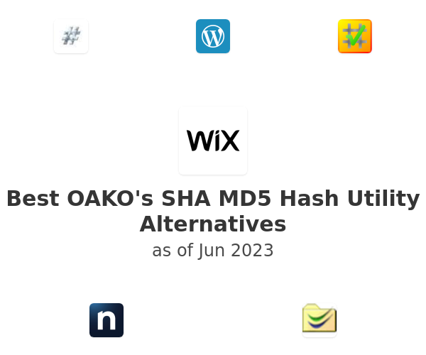 Best OAKO's SHA MD5 Hash Utility Alternatives