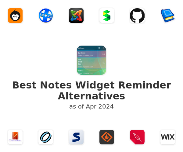Best Notes Widget Reminder Alternatives