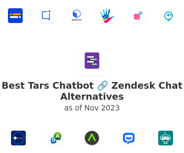 Best Tars Chatbot 🔗 Zendesk Chat Alternatives