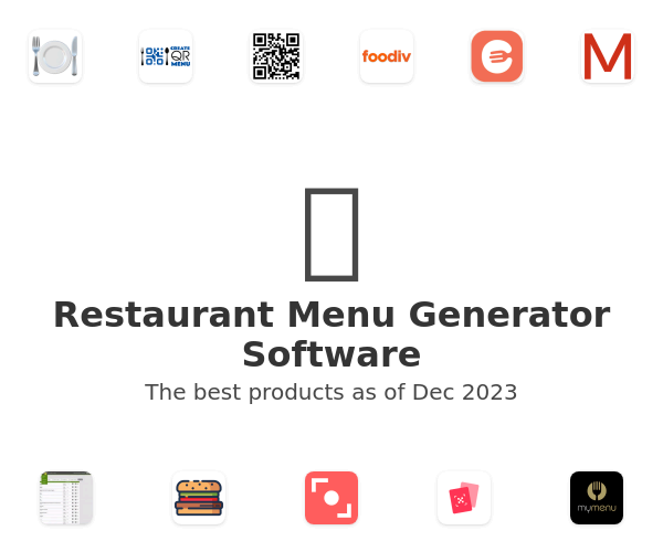 Restaurant Menu Generator Software