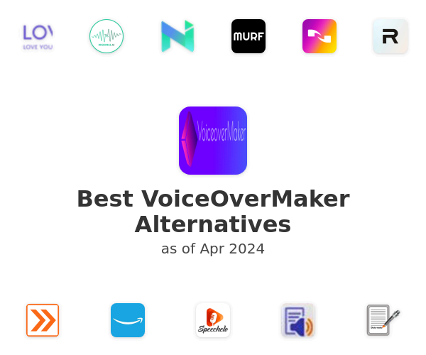 Best VoiceOverMaker Alternatives