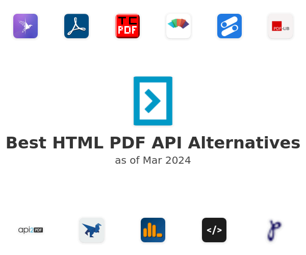 Best HTML PDF API Alternatives
