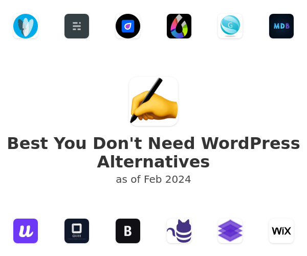 Best You Don't Need WordPress Alternatives