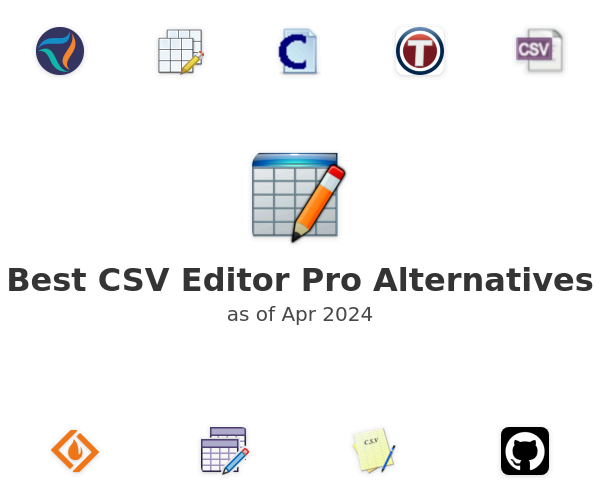 Best CSV Editor Pro Alternatives