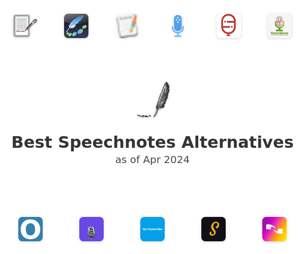 Best Speechnotes Alternatives
