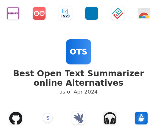 Best Open Text Summarizer online Alternatives