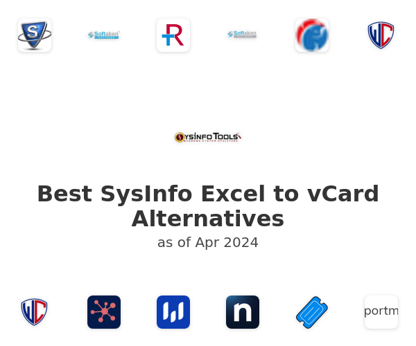 Best SysInfo Excel to vCard Alternatives