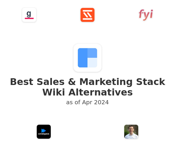 Best Sales & Marketing Stack Wiki Alternatives