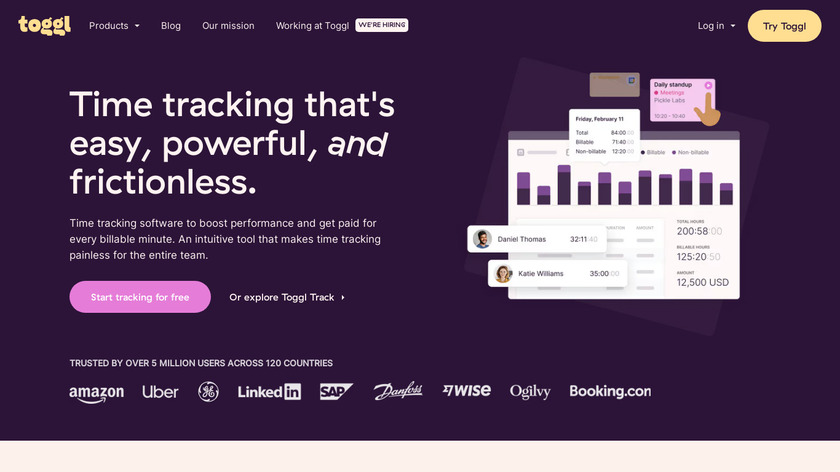 Toggl Landing Page
