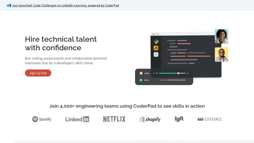 coderpad Landing Page
