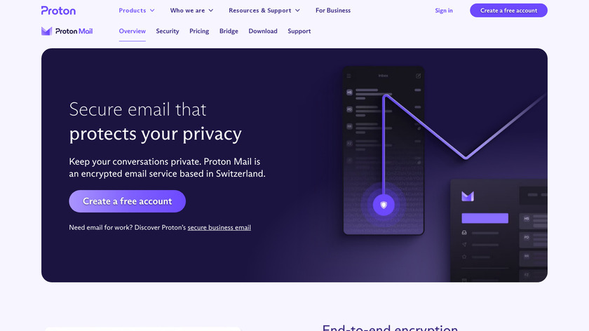 ProtonMail Landing Page