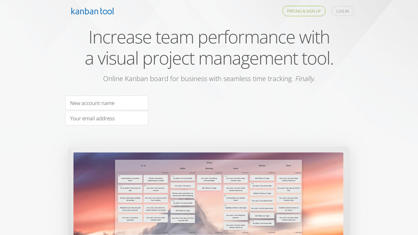 Kanban Tool Landing Page