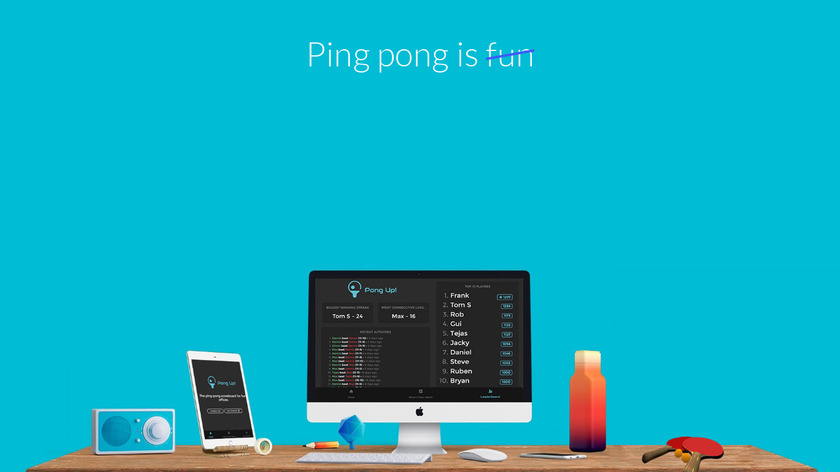 PongUp Landing Page