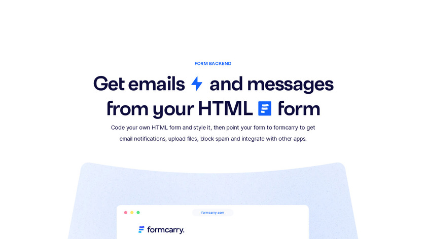 Formcarry Landing Page