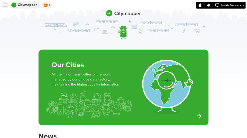Citymapper Landing Page