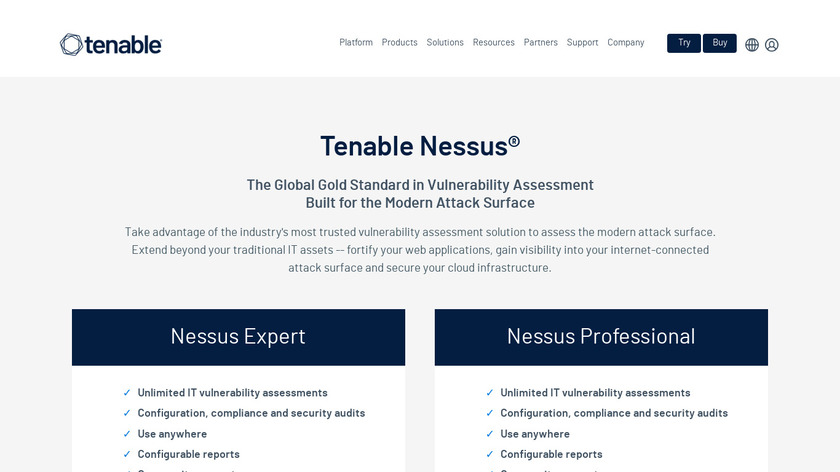 Nessus Landing Page