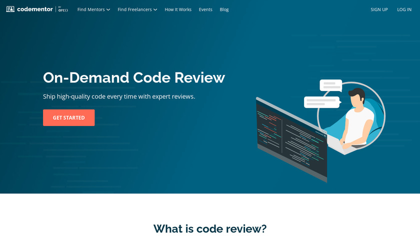 Code Review by Codementor Landing Page