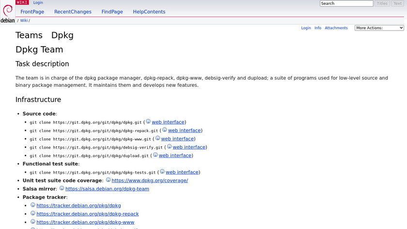 DPKG (Debian Package Manager) Landing Page