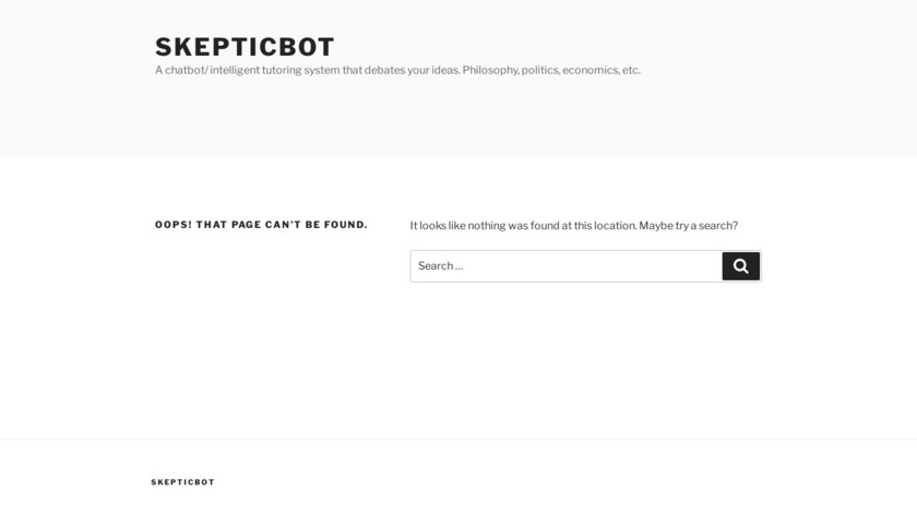 Skepticbot Landing Page