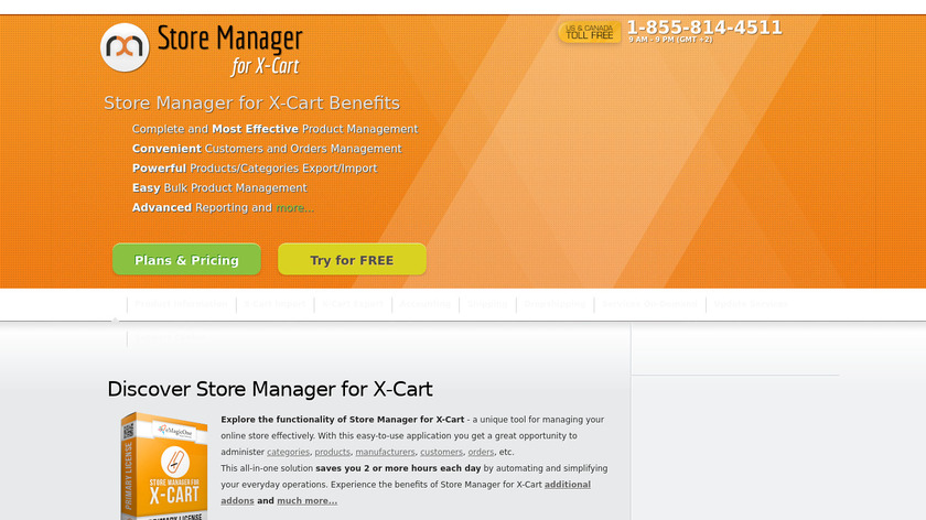 X-Cart Store Manager Landing Page