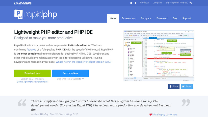 Rapid PHP Landing Page