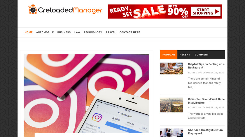 CRE Loaded Store Manager Landing Page