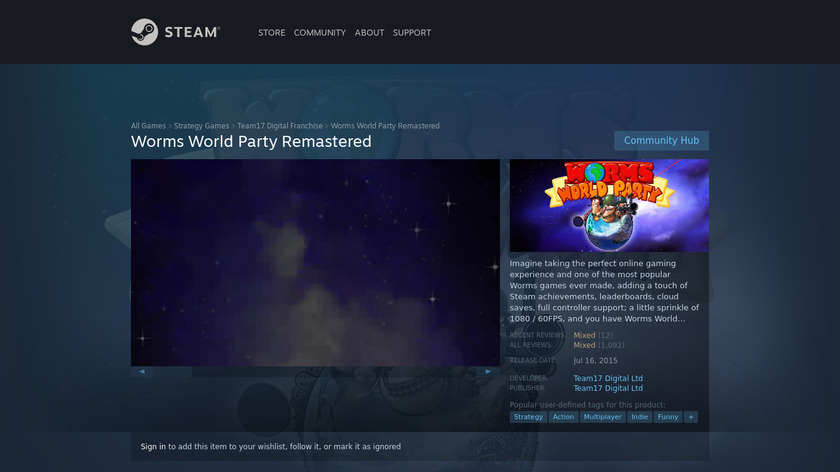 Worms World Party Landing Page