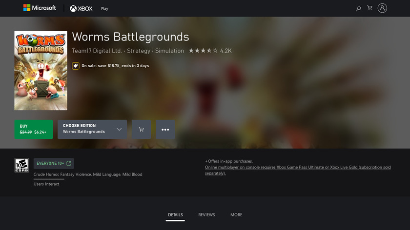 Worms Battlegrounds Landing Page