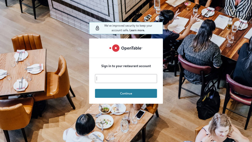 OpenTable Connect Landing Page