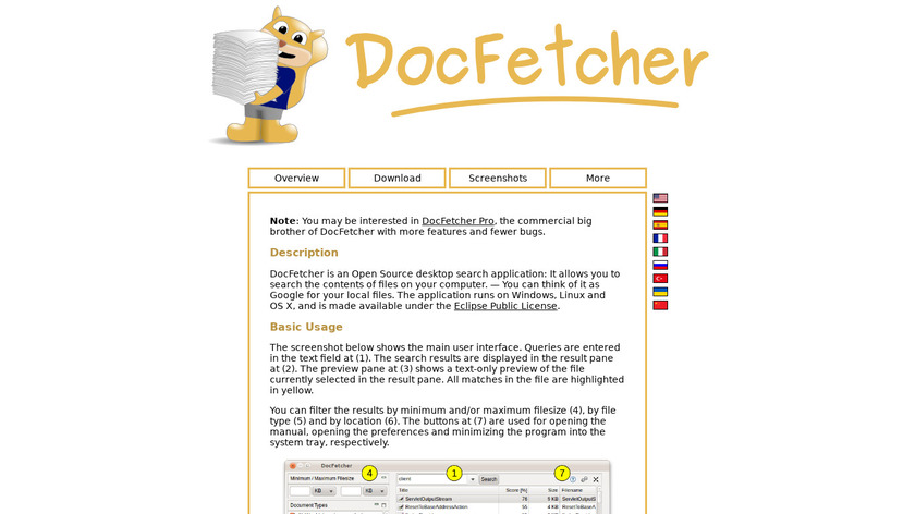 DocFetcher Landing Page