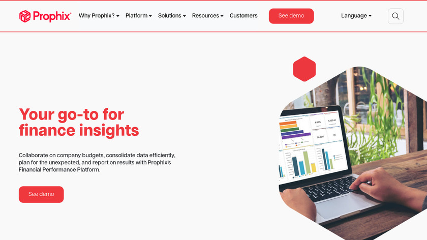 Prophix Software Landing Page