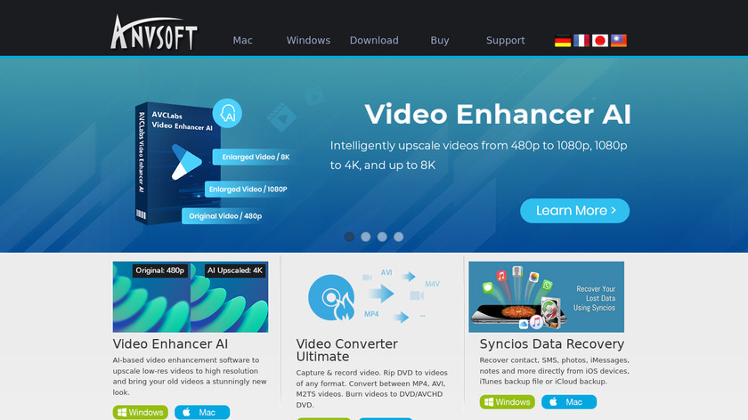 Any Video Converter Landing Page