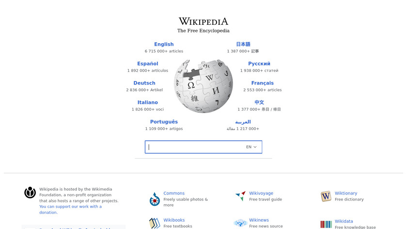 Wikipedia Landing Page