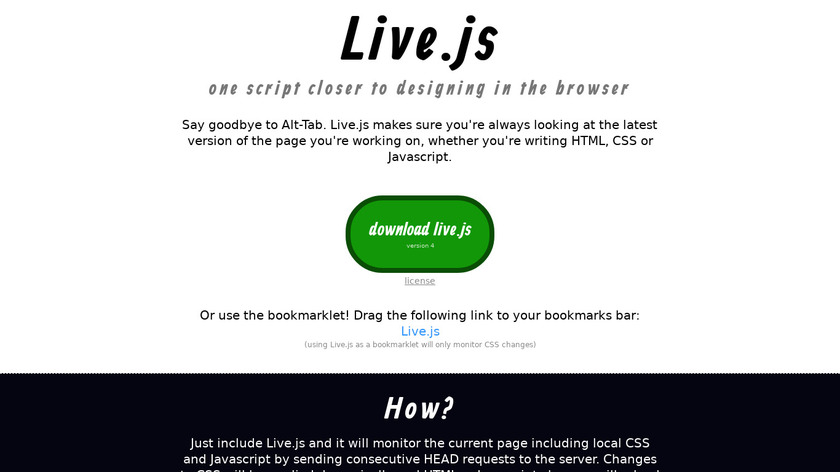 Live.js Landing Page