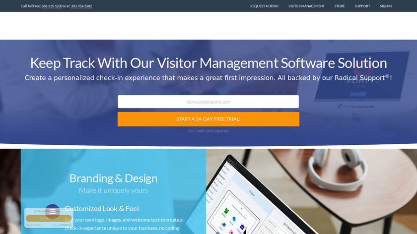 The Receptionist Landing Page