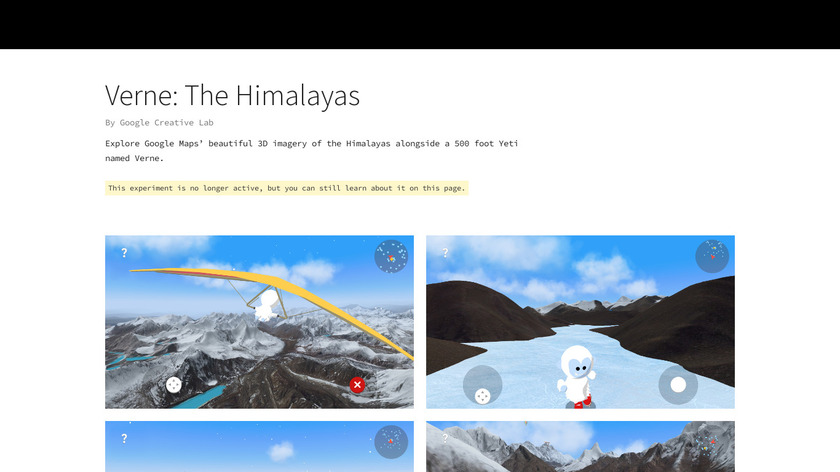 Verne: The Himalayas Landing Page