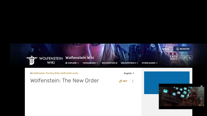 Wolfenstein: New Order Landing Page