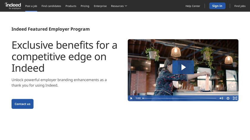 Indeed Featured Employer Landing Page
