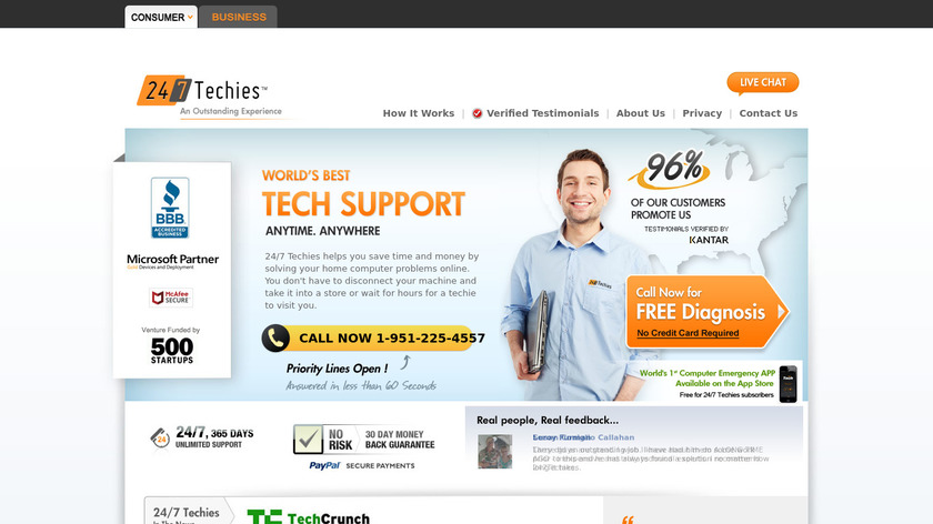 24/7 Techies Landing Page