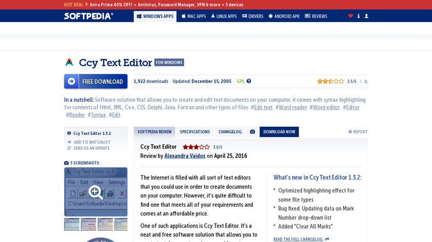 Ccy Text Editor Landing Page