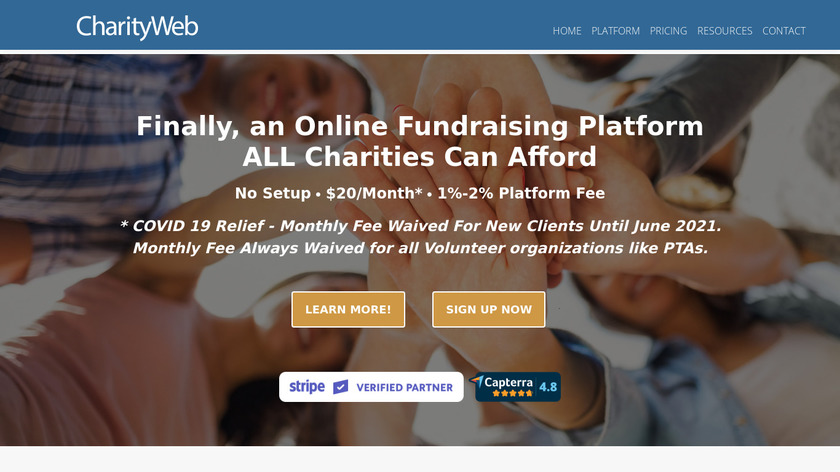 CharityWeb Landing Page