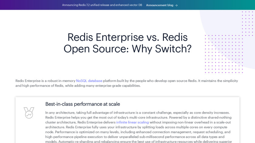 Redis Enterprise Landing Page