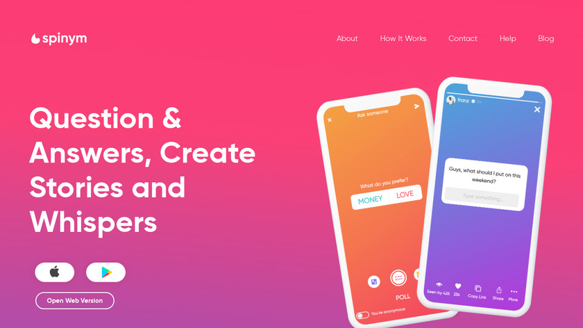 Spinym Landing Page